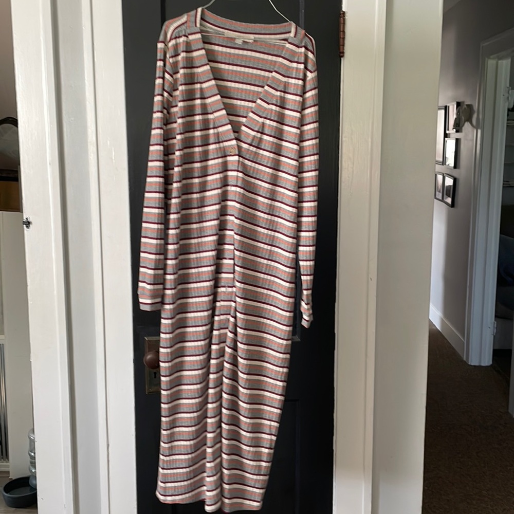 Loft ribbed sweater dress/duster/cardigan